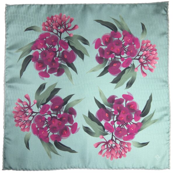 Flowering Gum Light Silk Pocket Square 45 - Designed by Elise Whetter